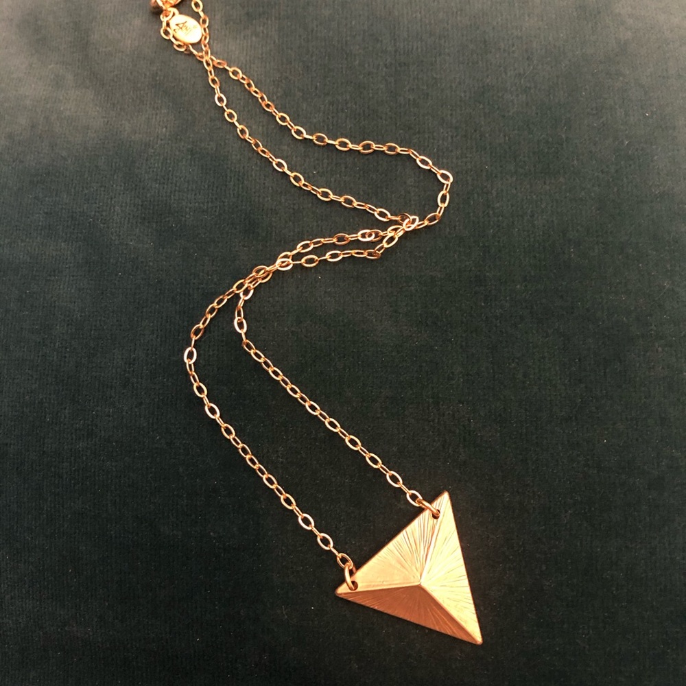 Triangle pendant necklace—gold color